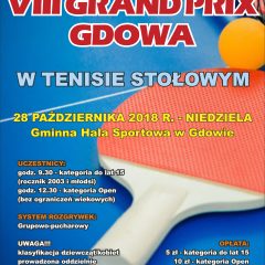 VIII turniej Grand Prix Gdowa odbędzie się 28 października