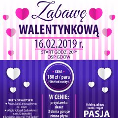 Zaproszenie na Zabawę Walentynkową