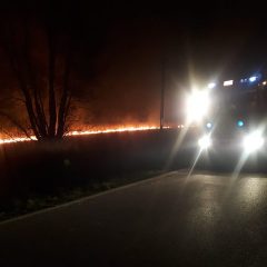 Pożar traw w Wiatowicach