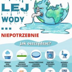 Apel do Mieszkańców gminy Gdów o oszczędne korzystanie z wody