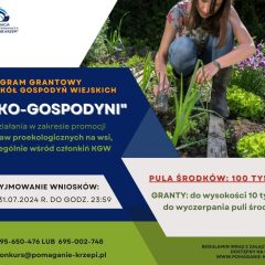 PROGRAM GRANTOWY „EKO-GOSPODYNI” DLA KÓŁ GOSPODYŃ WIEJSKICH 