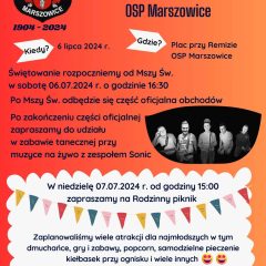 OSP Marszowice ma już 120 lat. Świętowanie okazałego jubileuszu potrwa dwa dni