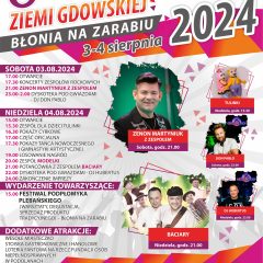 Będzie jak zawsze muzycznie, smacznie i widowiskowo… Zapraszamy na Święto Ziemi Gdowskiej
