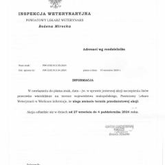 Zmiana terminu szczepienia lisów