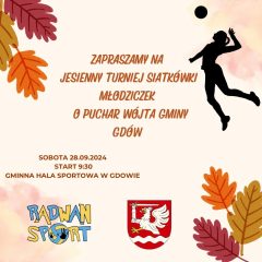 Jesienny Turniej Siatkówki Młodziczek w tę sobotę!