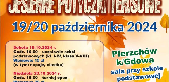 Jesienne potyczki tenisowe w ten weekend