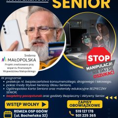 Konferencja BEZPIECZNY SENIOR – zaproszenie na wydarzenie dla Seniorów w Gdowie