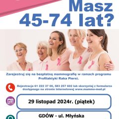 Bezpłatne badania mammograficzne dla kobiet w Gdowie
