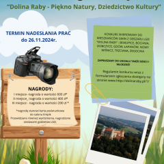 Konkurs fotograficzny „Dolina Raby – Piękno Natury, Dziedzictwo Kultury”