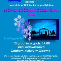 Centrum Kultury w Gdowie zaprasza na XXIII Konkurs „Szopka Bożonarodzeniowa” 2024