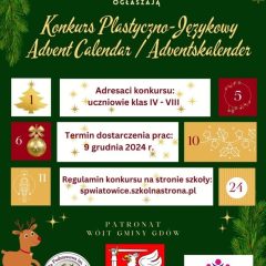 Konkurs „Advent Calendar / Adventskalender” dla uczniów z Gminy Gdów