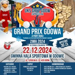 Zaproszenie na VI Grand Prix Gdowa w tenisie stołowym o Puchar Wójta Gminy Gdów