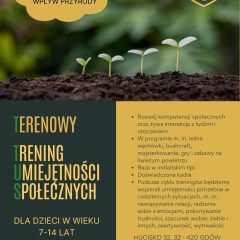 Fundacja Plenerownia zaprasza na Terenowy Trening Umiejętności Społecznych