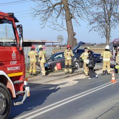 Groźnie na drodze wojewódzkiej 967 w Marszowicach. Dwa zdarzenia w krótkim czasie