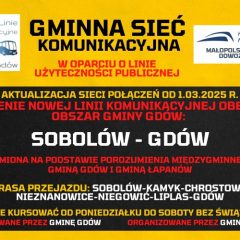 Nowa linia komunikacji publicznej. Wystartowało połączenie Gdów – Liplas – Niegowić – Sobolów