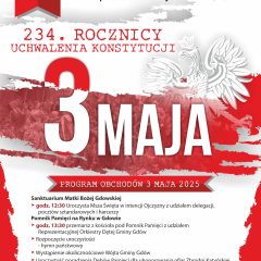 Wójt Gminy Gdów zaprasza na uroczyste świętowanie 234. rocznicy uchwalenia Konstytucji 3 Maja.