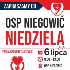 Zbiórka krwi w Niegowici – dołącz i pomóż!