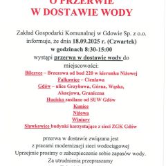 Przerwa w dostawie wody