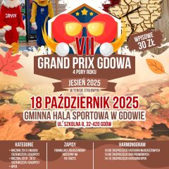 Zaproszenie na VII Grand Prix Gdowa w tenisie stołowym o Puchar Wójta Gminy Gdów