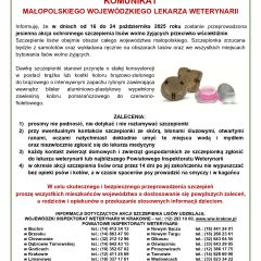 Komunikat Małopolskiego Wojewódzkiego Lekarza Weterynarii