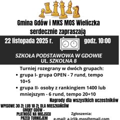 Turniej Szachowy o Puchar Wójta Gminy Gdów