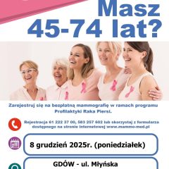 Bezpłatne badania mammograficzne w Gdowie – 8 grudnia