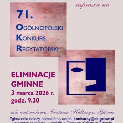 71. Ogólnopolski Konkurs Recytatorski – zaproszenie do udziału w eliminacjach gminnych w Gdowie