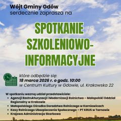 Spotkanie szkoleniowo-informacyjne w Gdowie