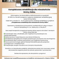 Nowe możliwości leczenia i powrotu do sprawności dla mieszkańców gminy Gdów