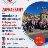 Nie tylko nauka, ale przede wszystkim ludzie. Gdowski Uniwersytet Trzeciego Wieku zaprasza