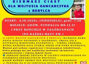 Już w niedzielę charytatywny kiermasz ciast dla Wojtusia z Kobylca