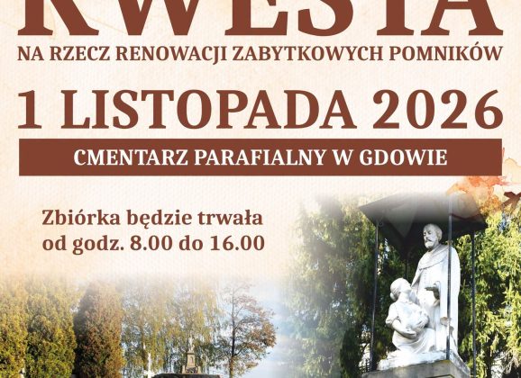 Kwesta na ratowanie zabytkowych pomników na gdowskim cmentarzu